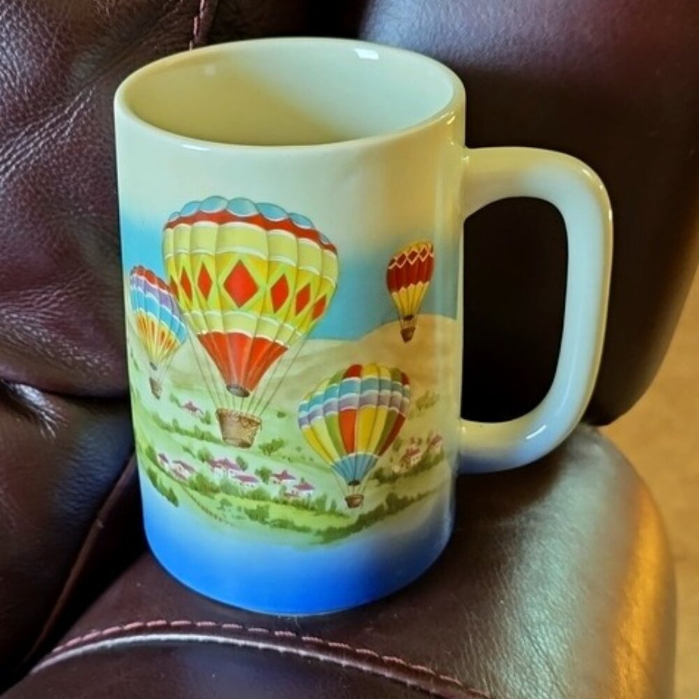 Vintage Otagiri Hot Air Balloon Mug 12–14 oz Made in Japan